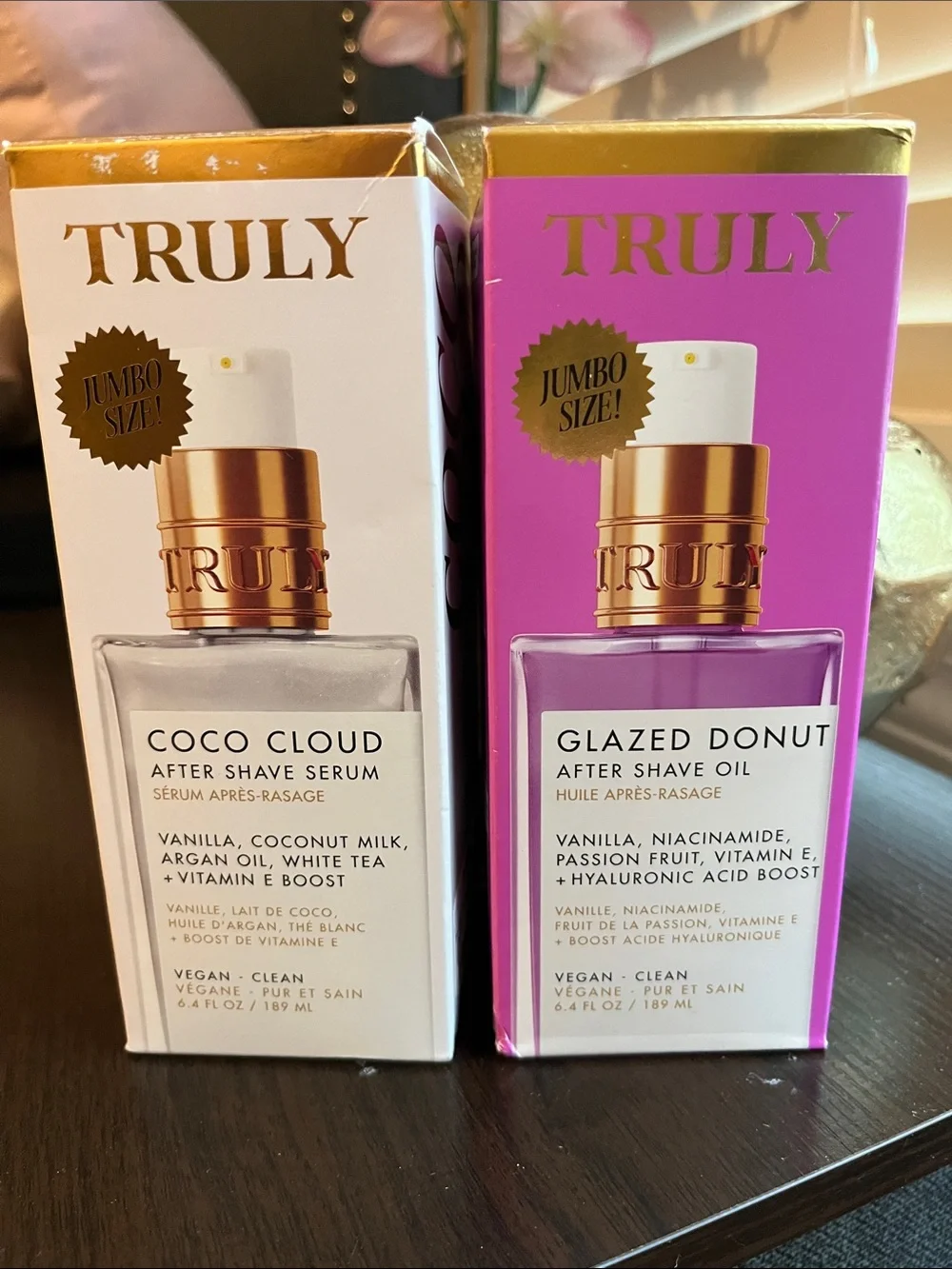 TRULY After Shave Serum & Oil in Glazed Donut & Coco Cloud  JUMBO SIZE